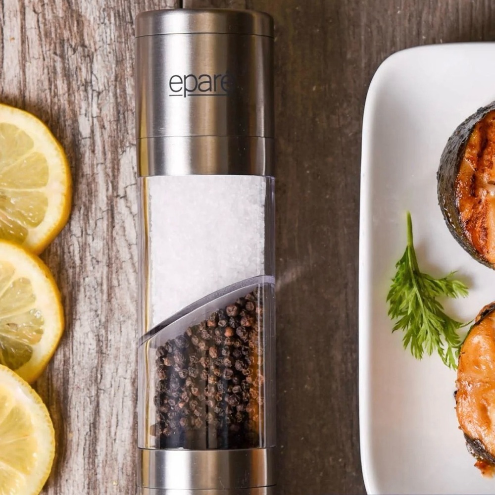 BRAND NEW - Eparé Dual Manual Mill 2-in-1 Salt & Pepper Grinder